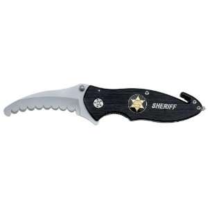 Best Quality Sheriff Badge Seatbelt Knife By Rostfrei&trade Liner Lock 