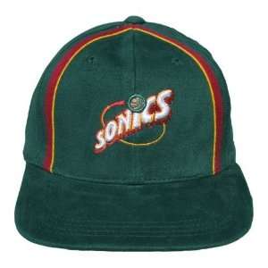  Seattle Sonics Adjustable Snapback Hat   Green Sports 