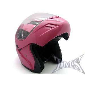  Tms Pink Flip up Modular Motorcycle Full Face Helmet Dot 