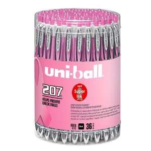  UNIBALL 207 GEL 36CT PINK RIBBON PEN CANISTER Office 