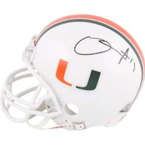  D.J. Williams Autographed Mini Helmet  Details Miami 
