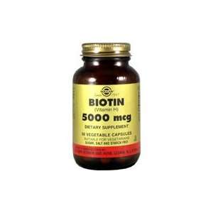  Biotin 5000 mcg   Assists in the synthesis and oxidation 