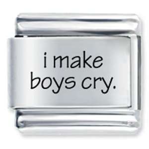  I Make Boys Cry Italian Charms Bracelet Link Pugster 