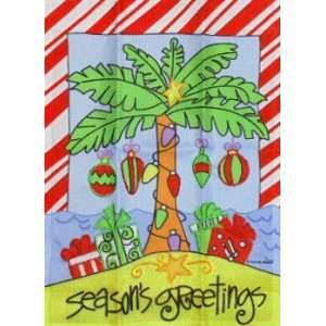  Seasons Greetings Palm Tree & Island   Small Christmas 