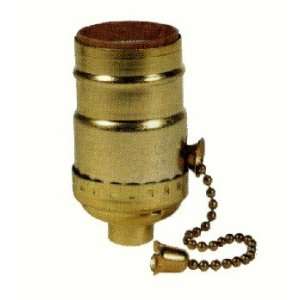  Brass 3 Way Pullchain Socket