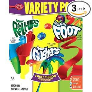 Betty Crocker Variety Pack, Gushers, Fruit Roll Ups, Fruit By The Foot 