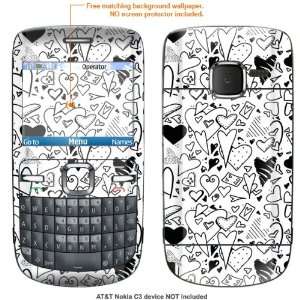  Protective Decal Skin STICKER for AT&T Nokia C3 case cover 
