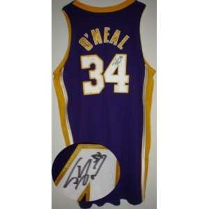  Shaquille ONeal Signed Auth. LA Lakers Jersey Everything 