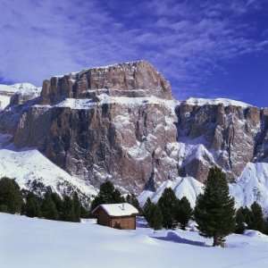 Pordoi Peak, 2950M, in the Sella Mountains in the Dolomites, Trentino 