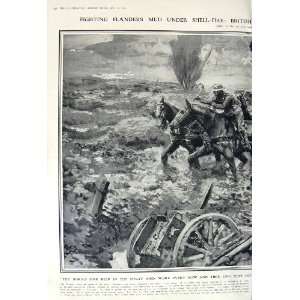  1917 FLANDERS WAR FRANCE HORSES YPRES BRITISH SOLDIERS 