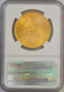 1896 Liberty Head $20 Gold Double Eagle NGC MS61 Rare Old Gold Coin 