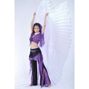 AQY Hot sell purple Handmade Belly Dance Costume Isis Angle Wings 