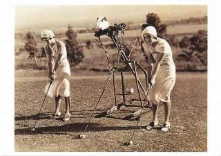 1920s Women Golf Lesson from Machine Modern Postcard  