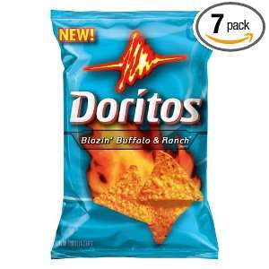 Doritos Blazin Buffalo & Ranch Tortilla Chips, 6.96875 Ounce Bags 