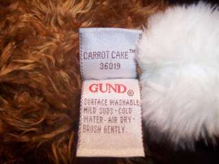 Gund Plush Carrot Cake Handmade 22Stuffed Bunny Rabbit  