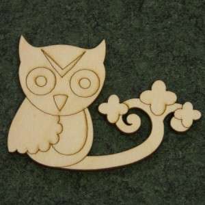 Owl _ Engraved Craft Shape Cut Out ~* WoodCuts *~ 0218A  