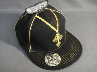   BRAND NEW, WITH TAGS, CRUNK GOLD COLOR CROSS CHAIN DESIGN CAP