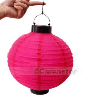 New 10 Fuchsia Solar Chinese Lantern Party Wedding Light Garden Lamp 
