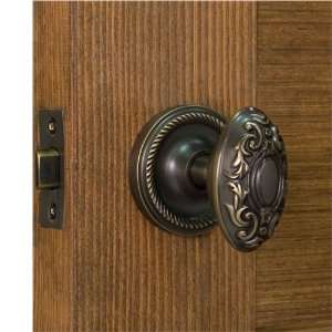  Victorian Knob Privacy Set   2 3/4 Backset   Antique 
