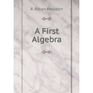  A First Algebra R Alban Meaden Books