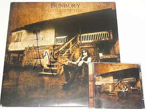 ENRIQUE BUNBURY signed LP HELLVILLE authentic  