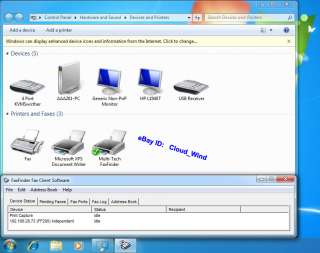 MultiTech FaxFinder Fax Server FF200 4 Windows7,Win2008  