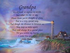 GRANDPA PERSONALIZED POEM FATHERS DAY GIFT  