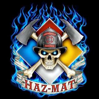 HAZ MAT FIRE DEPARTMENT FIREFIGHTER FD T SHIRT NEW  