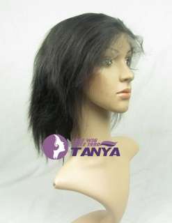   remy human hair full lace wigs 1b# off black silky straight wig  