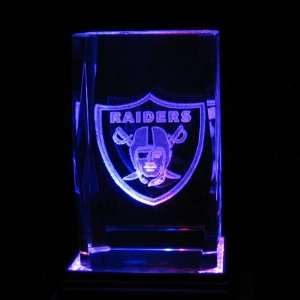  Laser 3D Etched Crystal Cube NFL Oakland Raiders Fan Gear 