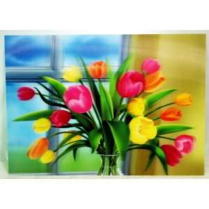  3D Lenticular Stereoscopic Print Paint Picture Flower 