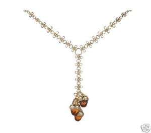 Francesca Viscontis Faceted Acorn 18 Necklace new  