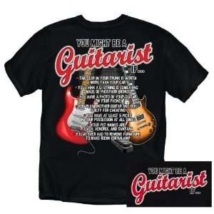  You Might Be A Guitarist T Shirt (Black) Sports 