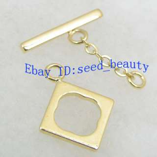 Yellow Gold Filled Toggle bead & pearl clasp 11mm  