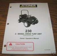 Steiner 230 Turf Unit Tractor Operators Owners Manual  