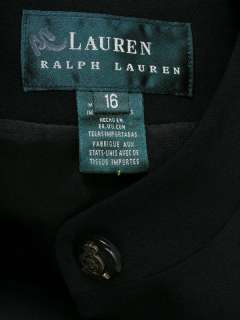 Ralph Lauren Nehru Horse Button Jacket Blazer Black 16 Perfect  