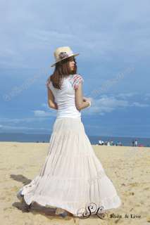 Bohemian Glassic Style Gored Chiffon Full Skirt #013  