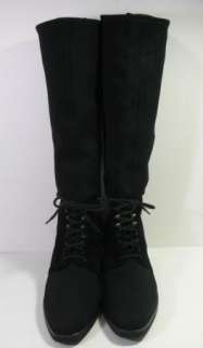 STUART WEITZMAN Boots Womens Size 11 NEW Black Knee High Ribbed Suede 