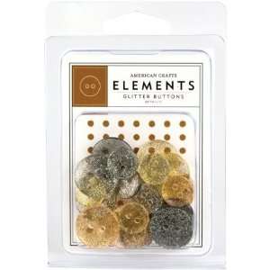   Crafts GLB 85424 Elements Glitter Buttons 2   Pack of 4 Toys & Games
