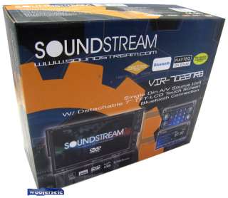 VIR 7022NRB   Soundstream 1 Din A/V Source Unit w/ Detachable 7 TFT 