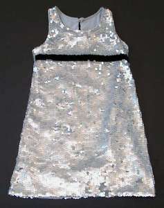 NWT Flowers By Zoe Silver Sequin Dress 4T 4 Formal  