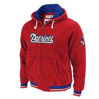 NFL New England Patriots Hoody Hoodie Throwback Mitchell & Ness Small 