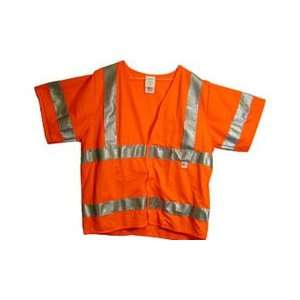  Arc Flame Resistant Orange Class 3 Vest with Sleeves and 