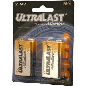  9V Alkaline Battery Retail Pack   2 Pack T55678 Camera 
