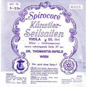  Thomastik Infeld Viola Spirocore G   Silver Wound 4/4 Size 