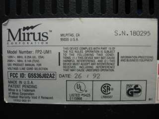 Mirus Turbo II FP2 UM1 Film Recorder  