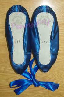 ballet&dance satin full sole soft shoes slippers with ribbon shoelace 