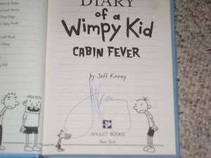 Jeff Kinney Signed Book Diary of a Wimpy Kid 6 Cabin Fever  