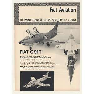  Fiat G91T Three Primary Role Aircraft Print Ad (46490)