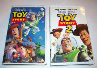 Set of 2 Toy Story & Toy Story 2 VHS Clamshells Disney  